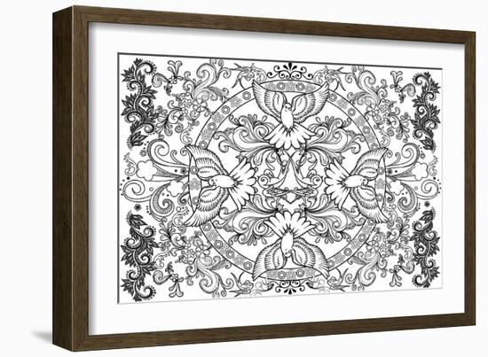 Line Drawing-Art House Design-Framed Giclee Print