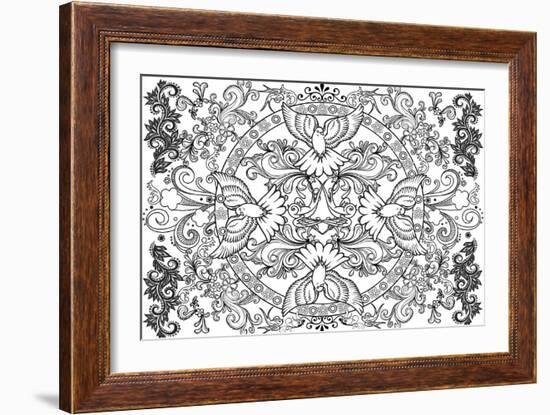 Line Drawing-Art House Design-Framed Giclee Print