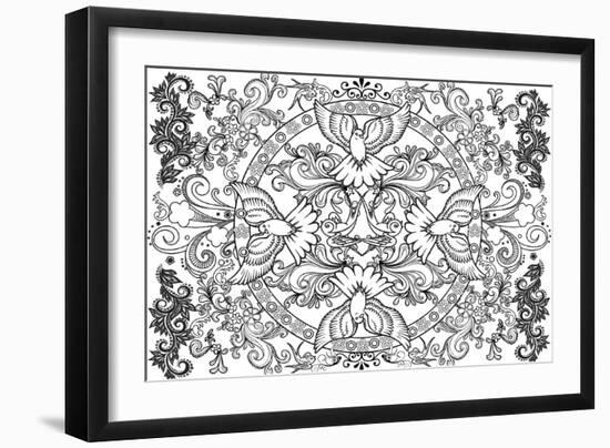 Line Drawing-Art House Design-Framed Giclee Print