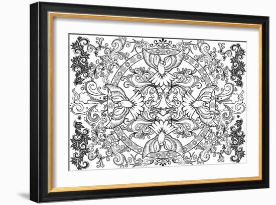 Line Drawing-Art House Design-Framed Giclee Print