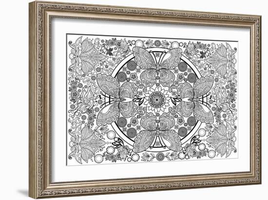 Line Drawing-Art House Design-Framed Giclee Print