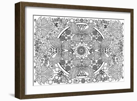 Line Drawing-Art House Design-Framed Giclee Print