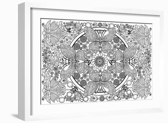 Line Drawing-Art House Design-Framed Giclee Print