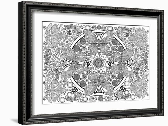 Line Drawing-Art House Design-Framed Giclee Print