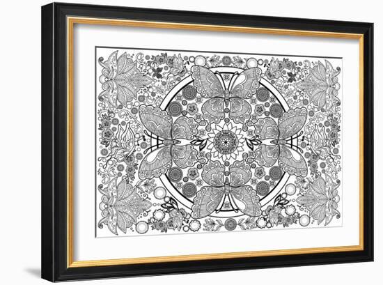 Line Drawing-Art House Design-Framed Giclee Print