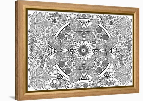 Line Drawing-Art House Design-Framed Premier Image Canvas