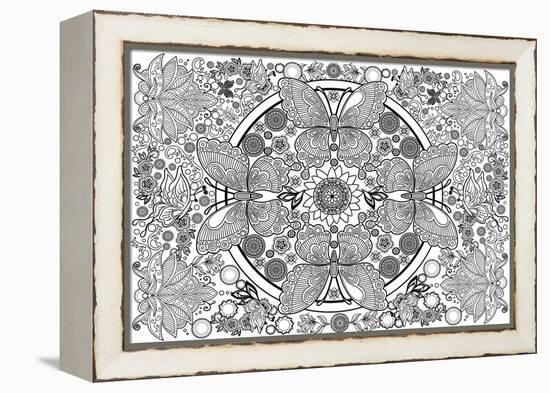 Line Drawing-Art House Design-Framed Premier Image Canvas