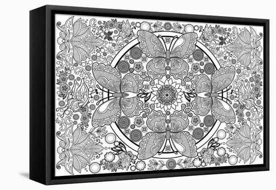 Line Drawing-Art House Design-Framed Premier Image Canvas