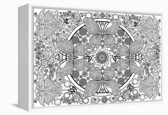 Line Drawing-Art House Design-Framed Premier Image Canvas