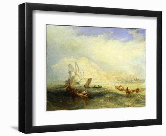 Line Fishing Off Hastings, c.1835-J. M. W. Turner-Framed Giclee Print