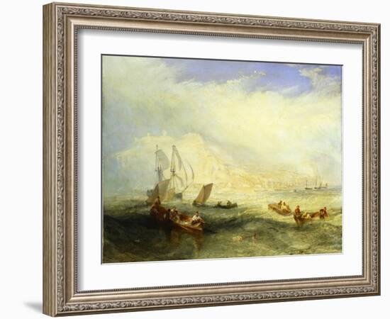 Line Fishing Off Hastings, c.1835-J. M. W. Turner-Framed Giclee Print