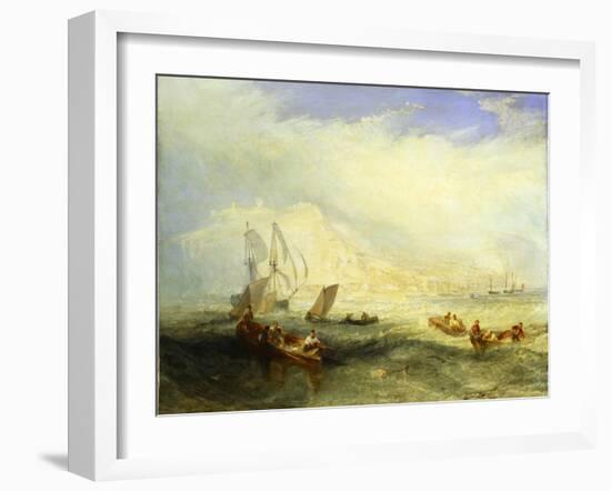 Line Fishing Off Hastings, c.1835-J. M. W. Turner-Framed Giclee Print