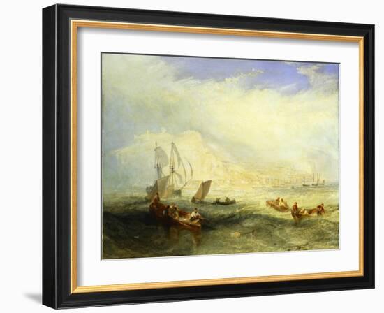 Line Fishing Off Hastings, c.1835-J. M. W. Turner-Framed Giclee Print