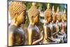 Line of Buddha statues, Seema Malaka temple on Beira Lake. Colombo, Sri Lanka-Peter Adams-Mounted Photographic Print