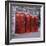 Line of Four Red Telephone Boxes at Charing Cross, London, England, United Kingdom, Europe-Roy Rainford-Framed Photographic Print