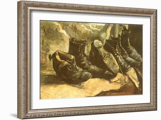 Line of Old Boots, 1886-Vincent van Gogh-Framed Giclee Print