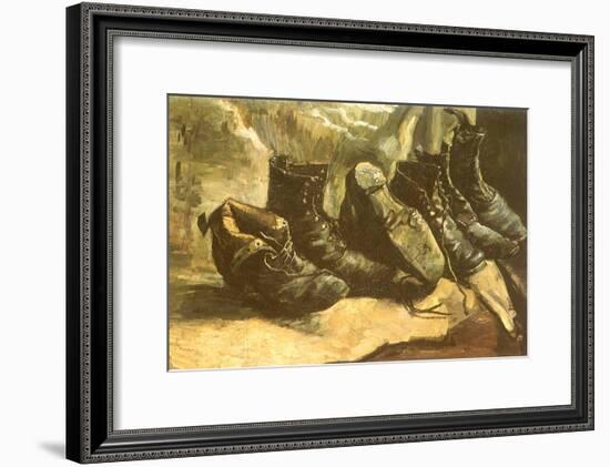 Line of Old Boots, 1886-Vincent van Gogh-Framed Giclee Print