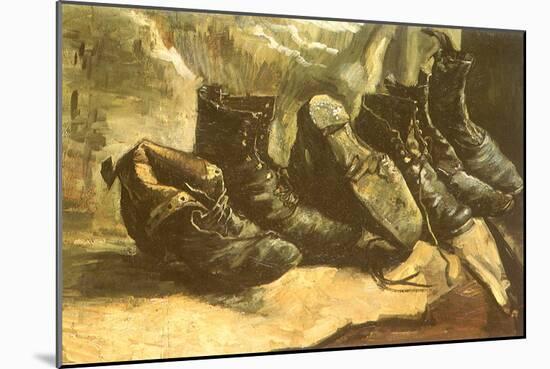 Line of Old Boots, 1886-Vincent van Gogh-Mounted Giclee Print