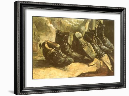 Line of Old Boots, 1886-Vincent van Gogh-Framed Giclee Print