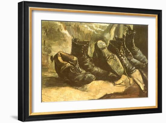 Line of Old Boots, 1886-Vincent van Gogh-Framed Giclee Print