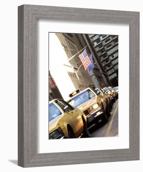 Line of Taxi Cabs in New York City, New York, USA-Bill Bachmann-Framed Photographic Print