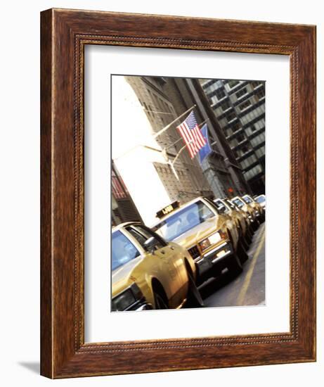 Line of Taxi Cabs in New York City, New York, USA-Bill Bachmann-Framed Photographic Print