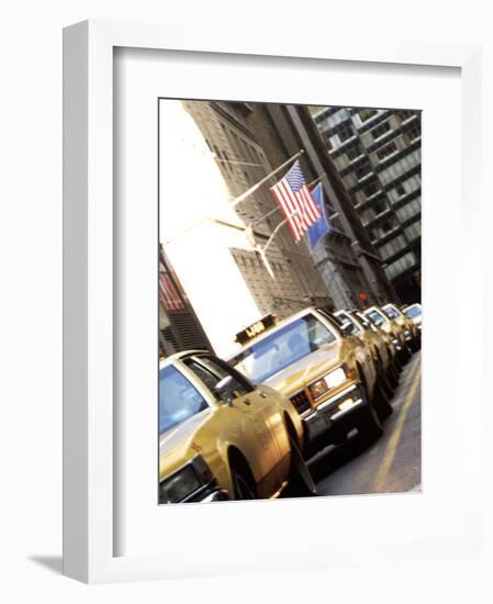 Line of Taxi Cabs in New York City, New York, USA-Bill Bachmann-Framed Photographic Print