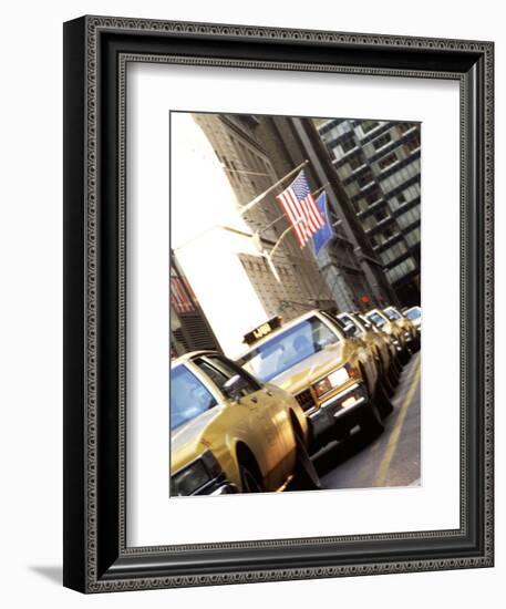 Line of Taxi Cabs in New York City, New York, USA-Bill Bachmann-Framed Photographic Print