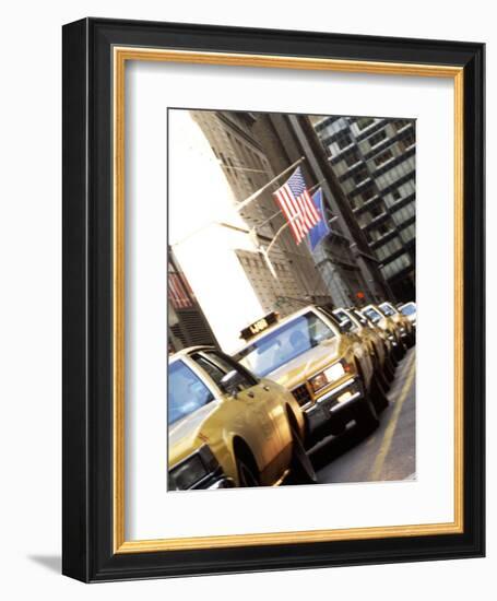 Line of Taxi Cabs in New York City, New York, USA-Bill Bachmann-Framed Photographic Print