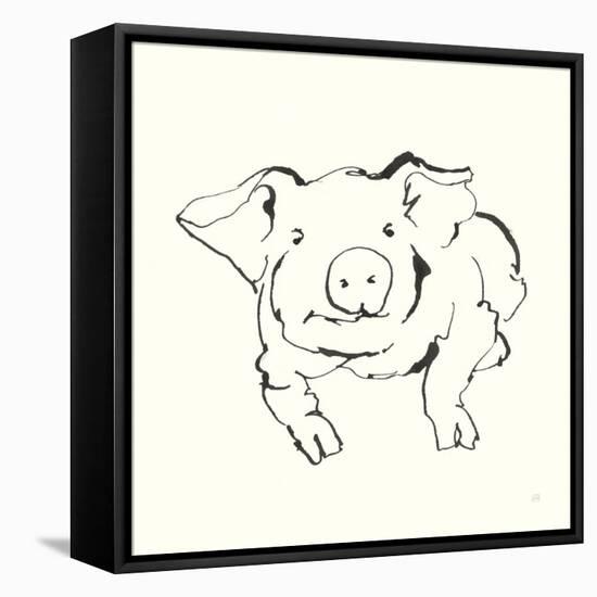 Line Pig II-Chris Paschke-Framed Stretched Canvas