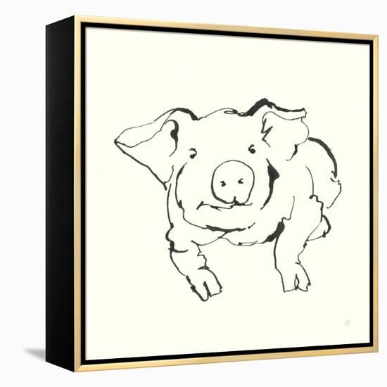 Line Pig II-Chris Paschke-Framed Stretched Canvas