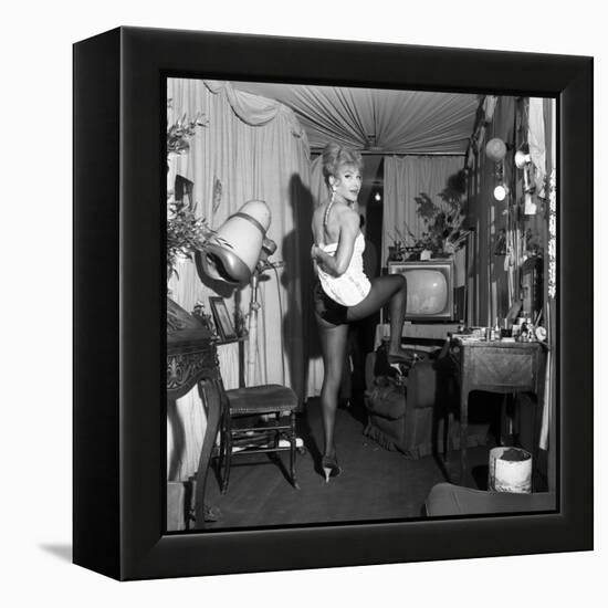 Line Renaud Backstage of the Famous Concert Hall "Le Casino De Paris", January 1962-Roldes-Framed Premier Image Canvas