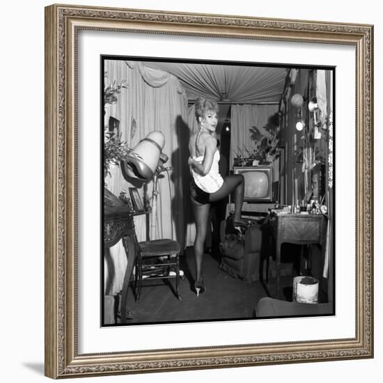 Line Renaud Backstage of the Famous Concert Hall "Le Casino De Paris", January 1962-Roldes-Framed Photographic Print