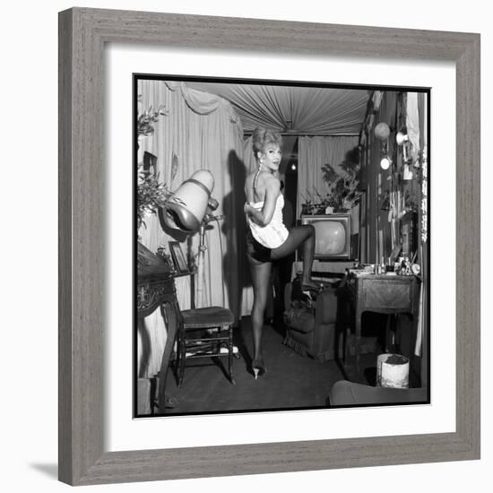 Line Renaud Backstage of the Famous Concert Hall "Le Casino De Paris", January 1962-Roldes-Framed Photographic Print