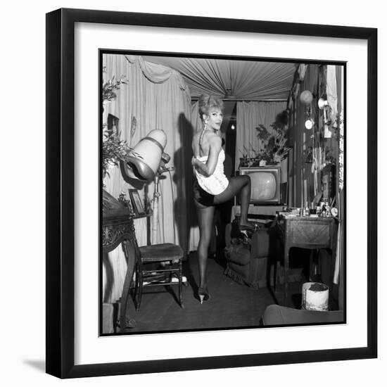 Line Renaud Backstage of the Famous Concert Hall "Le Casino De Paris", January 1962-Roldes-Framed Photographic Print