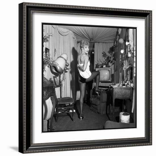 Line Renaud Backstage of the Famous Concert Hall "Le Casino De Paris", January 1962-Roldes-Framed Photographic Print