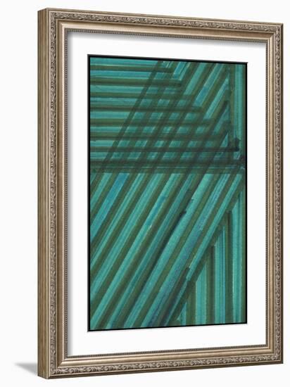 Line Study Blue-Charles McMullen-Framed Art Print