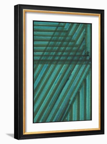 Line Study Blue-Charles McMullen-Framed Art Print