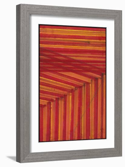 Line Study Orange-Charles McMullen-Framed Art Print