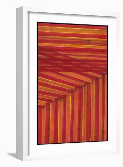 Line Study Orange-Charles McMullen-Framed Art Print