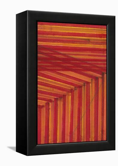 Line Study Orange-Charles McMullen-Framed Stretched Canvas