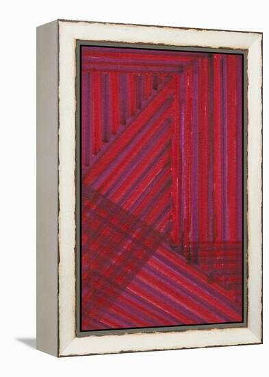 Line Study Red-Charles McMullen-Framed Stretched Canvas