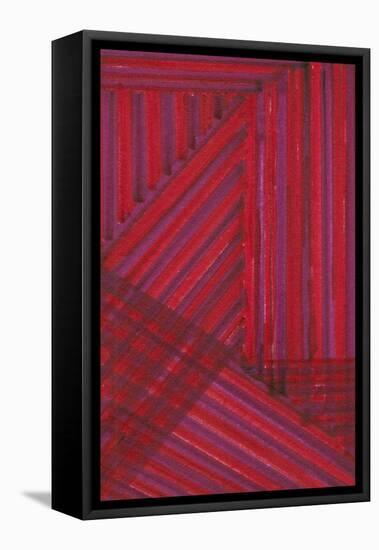 Line Study Red-Charles McMullen-Framed Stretched Canvas