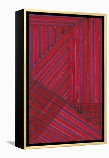 Line Study Red-Charles McMullen-Framed Stretched Canvas