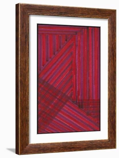 Line Study Red-Charles McMullen-Framed Art Print