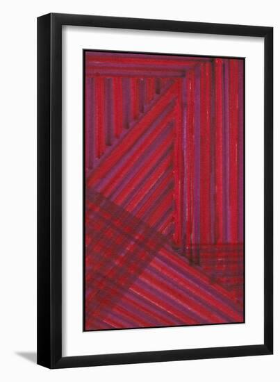 Line Study Red-Charles McMullen-Framed Art Print