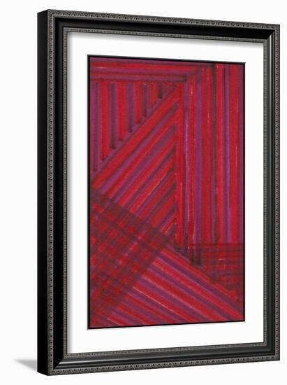 Line Study Red-Charles McMullen-Framed Art Print