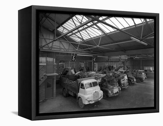 Line Up of 1950S Lorries at Spillers Animal Foods, Gainsborough, Lincolnshire, 1961-Michael Walters-Framed Premier Image Canvas