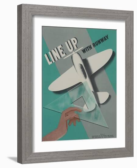 Line Up with Runway Safety Poster-null-Framed Giclee Print