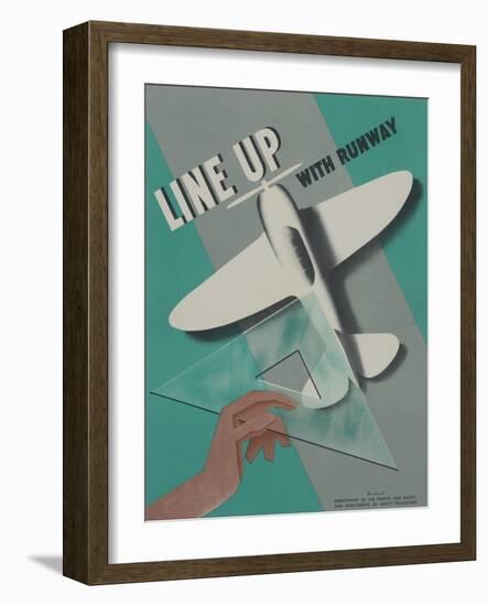 Line Up with Runway Safety Poster-null-Framed Giclee Print